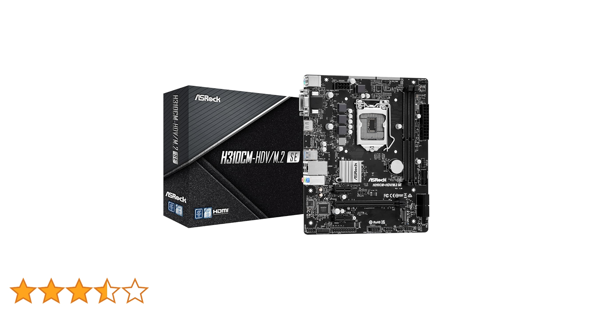 【動作品】ASRock H310CM-HDV/M.2 CPU・メモリ・クーラー付 ASRock > H310CM-HDV/M.2