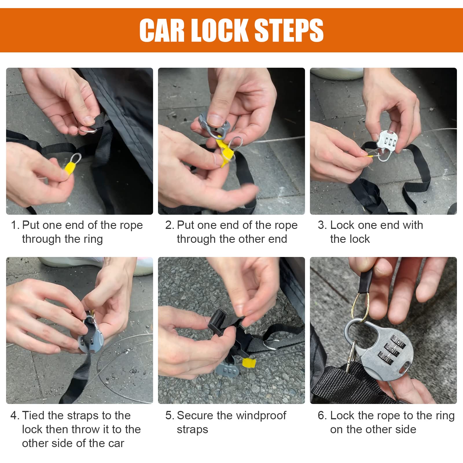 Waterproof Car Covers Replace for 2003-2025 VW Golf 6 Layers All Weather Custom-fit Car Cover with Zipper Door — view 8