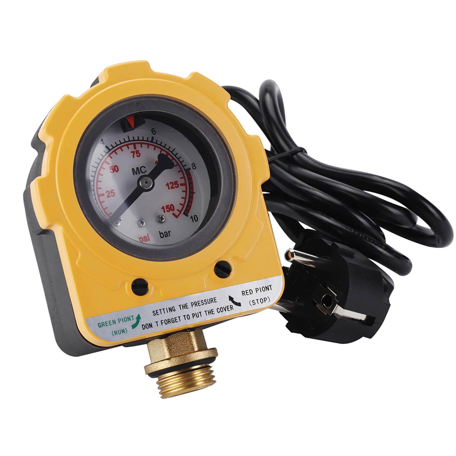 Pressostato 0~10 Bar Pressostato 140.000 Volte Manometri Regolatore Interruttore elettronico unità per pompa dell'acqua, pompa sommersa, pompa autoadescante, pompa a getto, pompa per