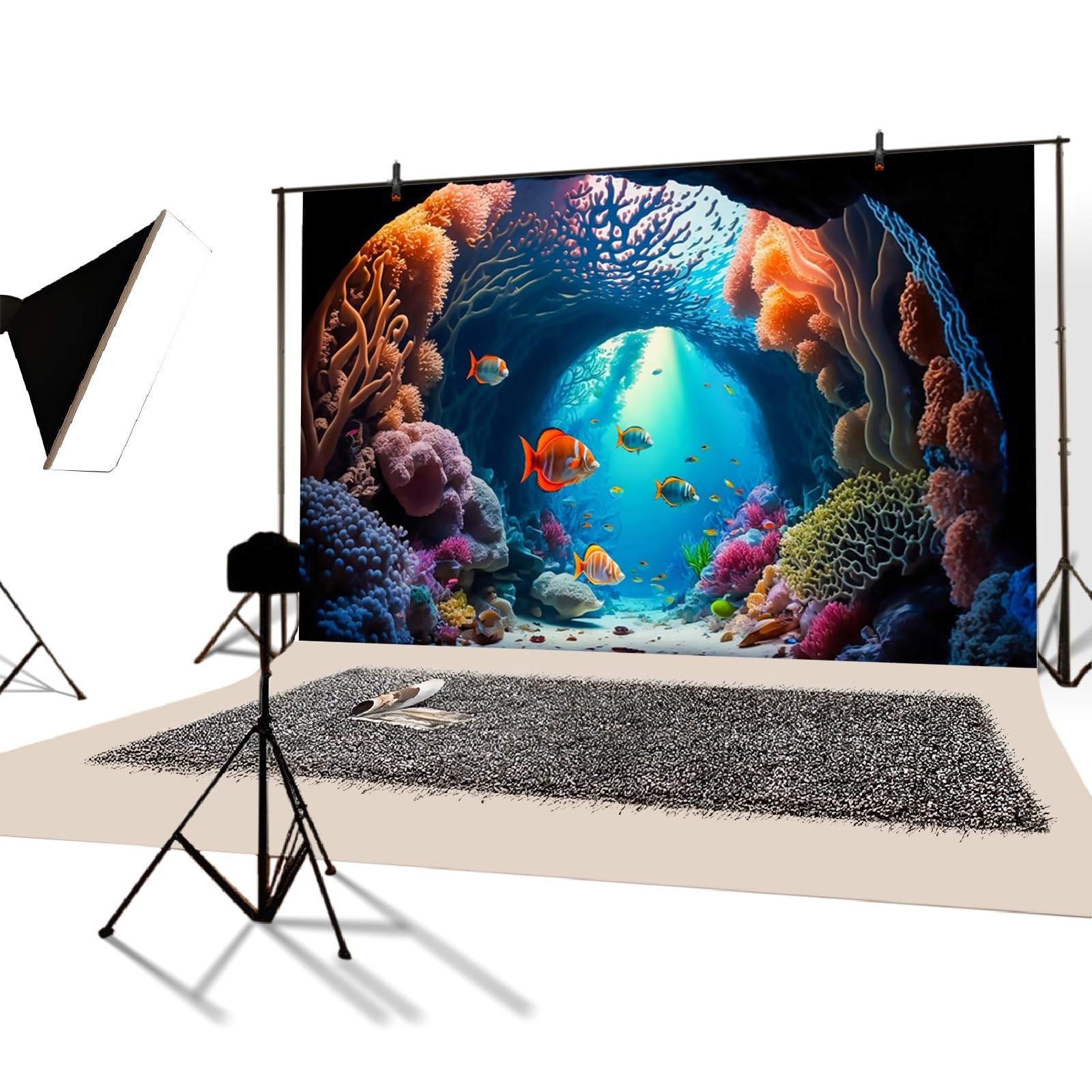 Yeele Unterwasser-Fotohintergrund – 3,6x2,4 M, Vinyl, Ozean-Design Für Studio & Party