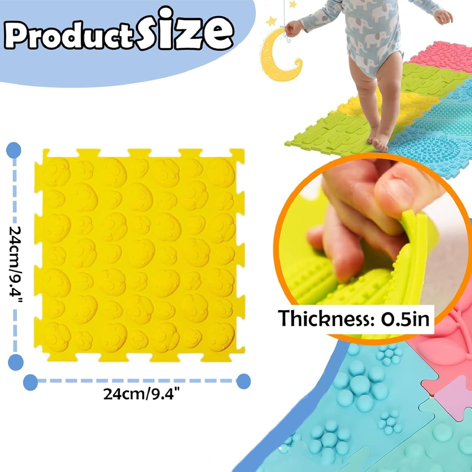 Orthopädische Sensorik Strukturmatten Bodenmatte Spielmatte Puzzlematte für taktile Wahrnehmung