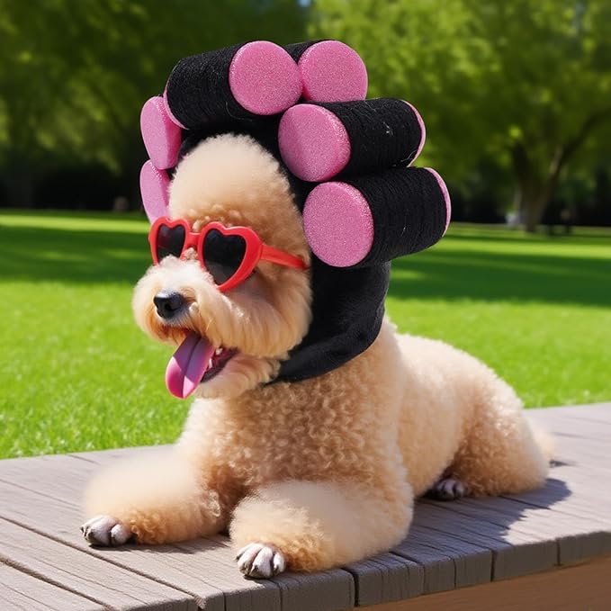 Disfraz de Halloween para Perro Yookat con Peluca y Gafas miniatura 7