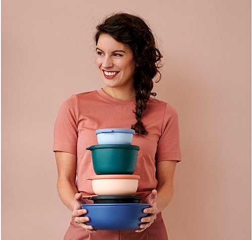 Miniatura 2 de Mepal Juego de 3 piezas Cirqula Multi Bowl - Contenedor de almacenamiento de alimentos con tapa - Adecuado como caja de almacenamiento hermética