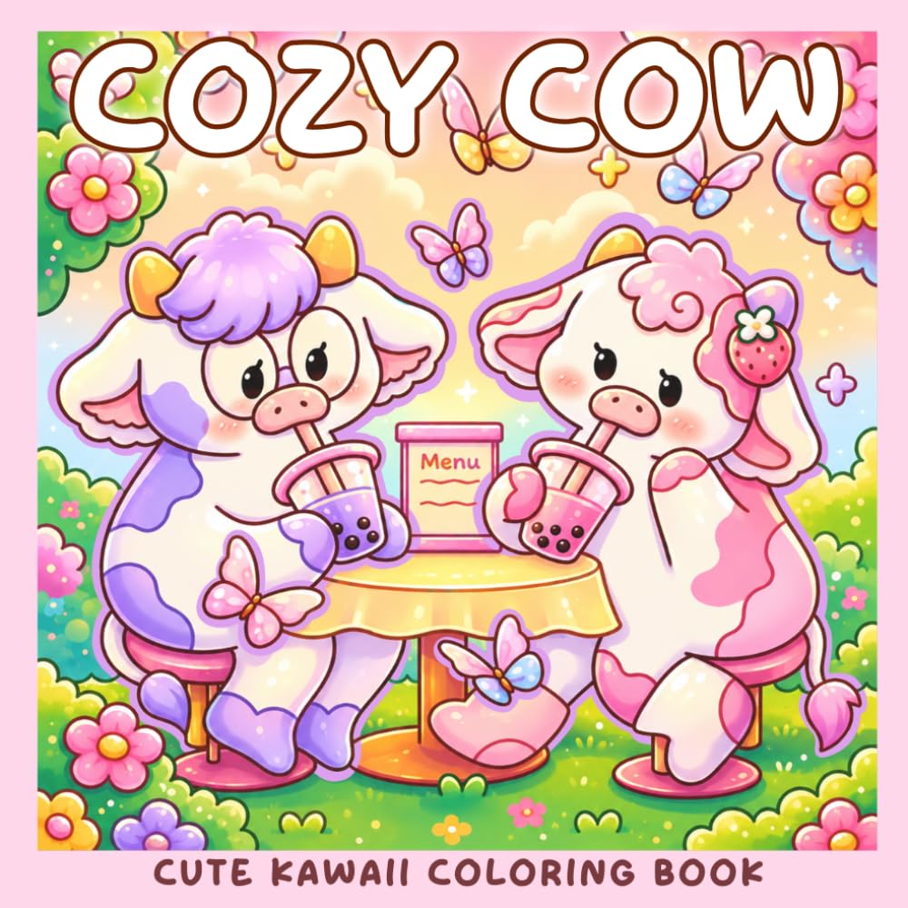 Cozy Cow Coloring Book: Cute Farm Animal Coloring Pages for All Ages Featuring Sweet Cottage Scenes, Nature Moments, and Daily Adventures to Relax and Have Fun