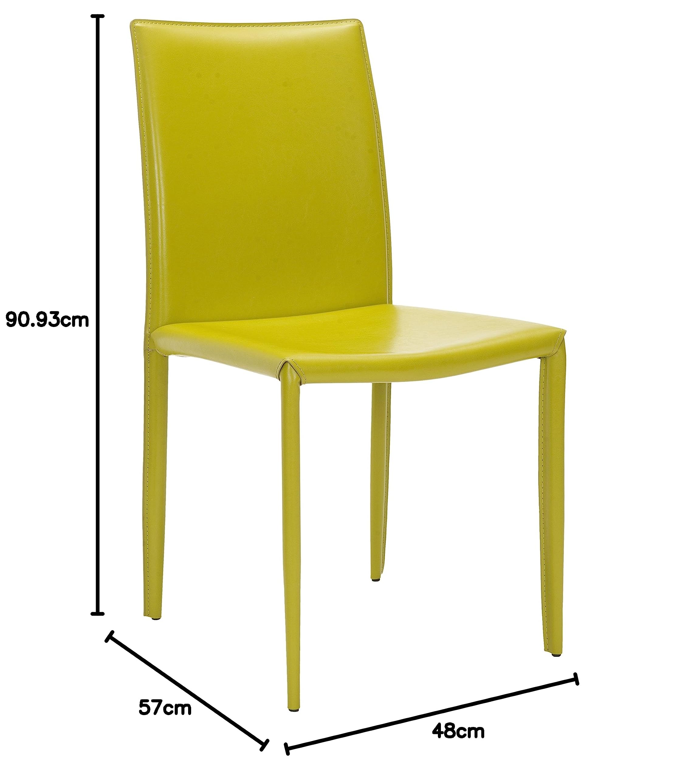 Safavieh Brody Accent Sedia, in Metallo, Colore: Verde Lime, 2 Pezzi