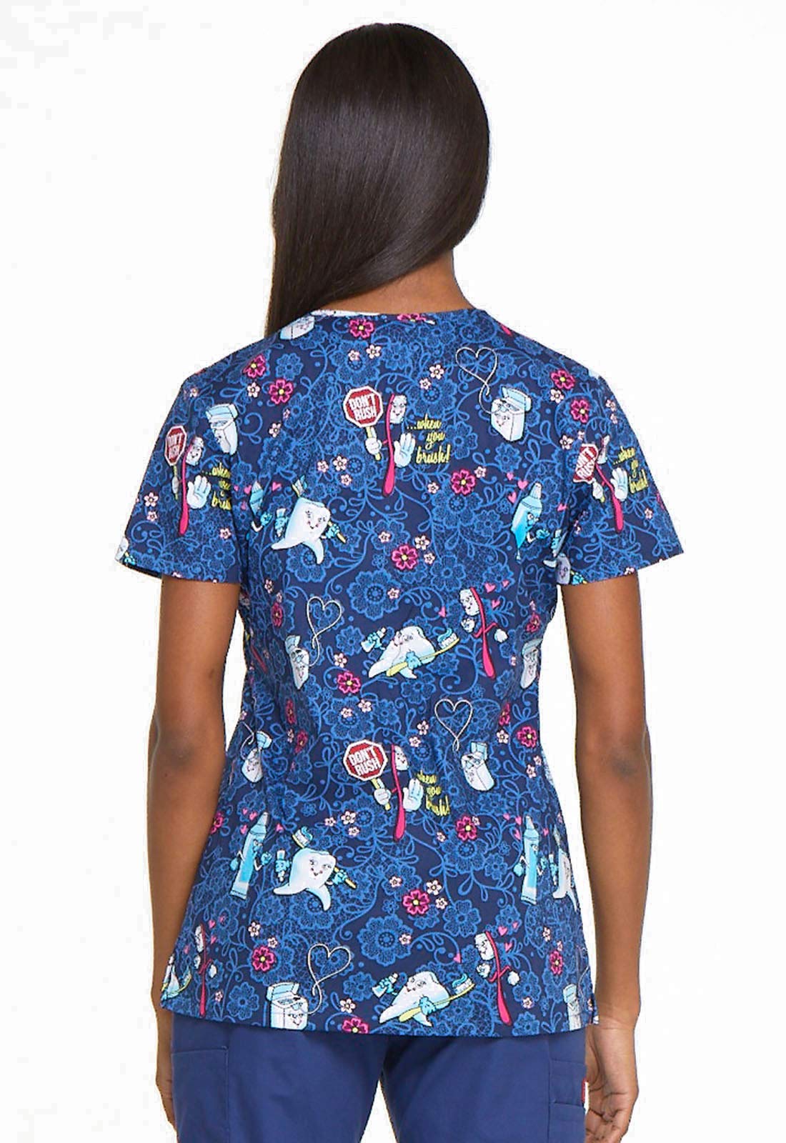 Dickies Damskie fartuchy medyczne z dekoltem w serek, Don't Rush, S