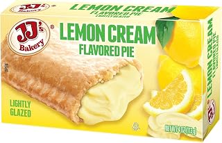 JJ's Bakery Lemon Cream Snack Pies - Zesty Fresh-Baked, Nut-Free, Kosher Parve, Dairy-Free 4oz Singles (6 Pack)