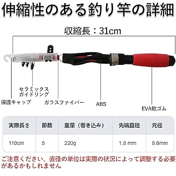 各種釣竿セット Amazon.co.jp: 【強化版】釣りセット 釣り竿 BlueFire 2.1M炭素