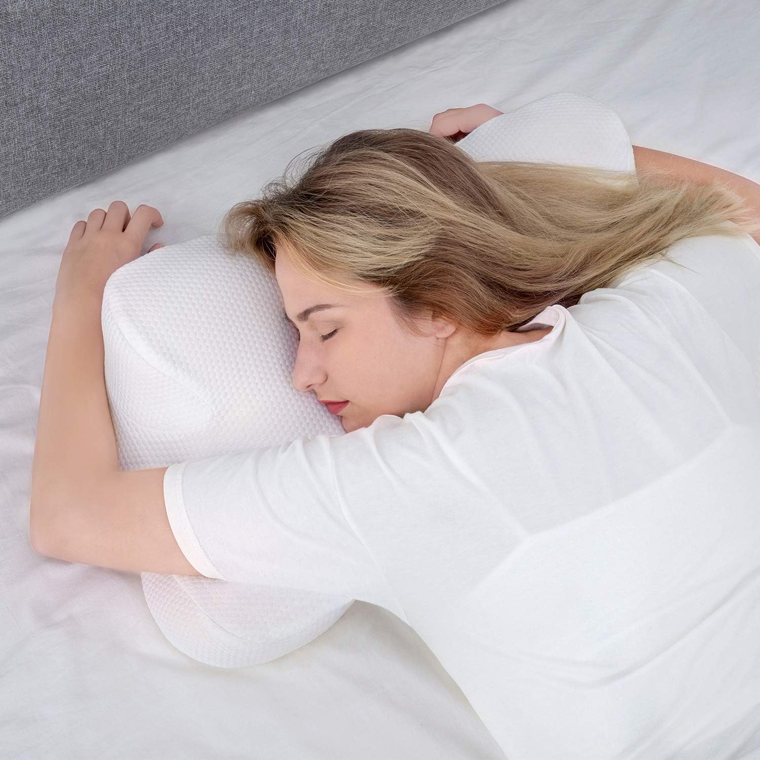 Sunolga Cervical Pillow Memory Foam Contour Sleeping Pillow for Side Sleeper, Back and Stomach Sleep, Neck Pillow to Relieve Neck Pain and snoring