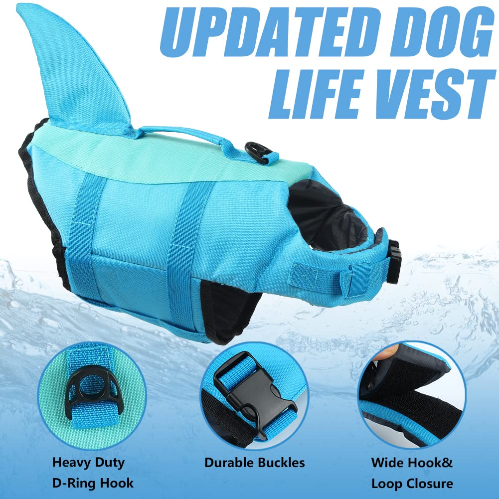 EMUST Giubbotto Salvagente Cane, Ristop Salvagente per Cani, Leggero Giubbotto Salvagente per Cani, Giunture Blu XL