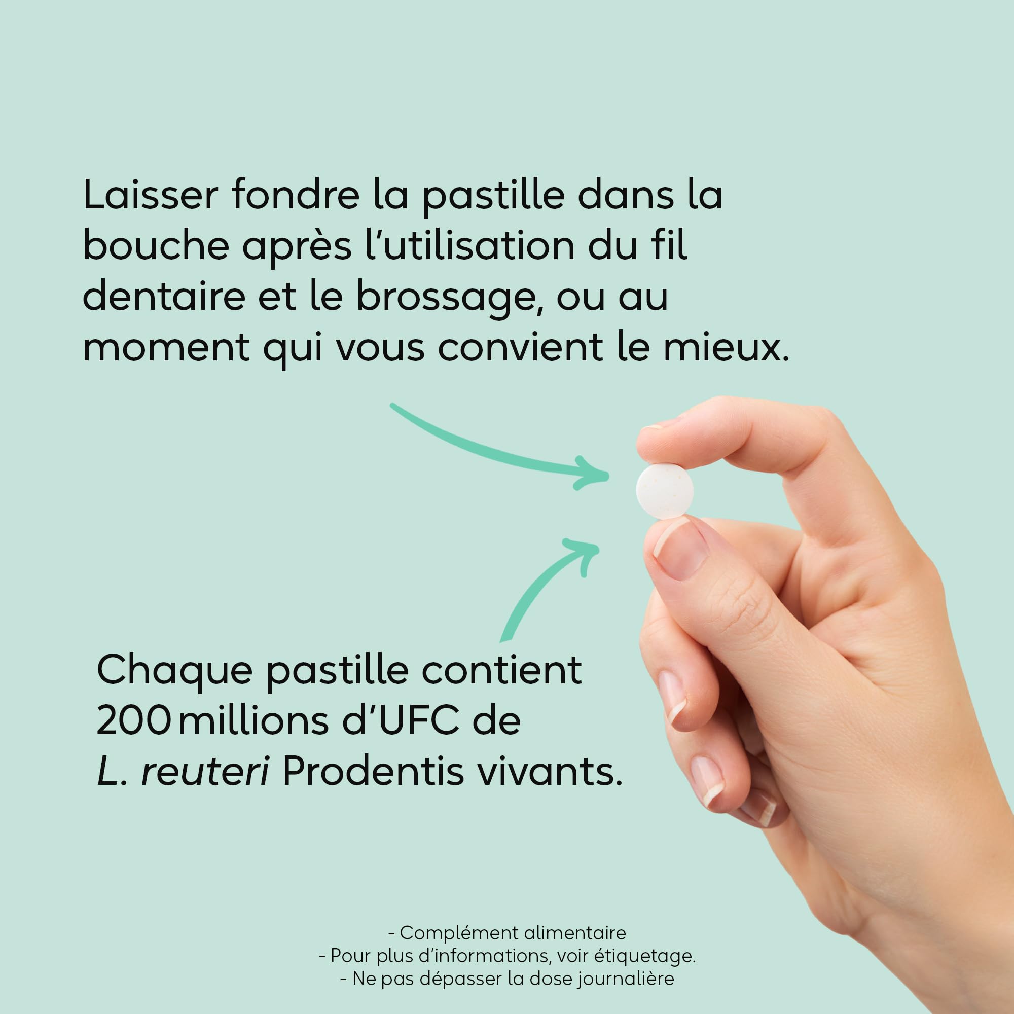 BioGaia Prodentis Pastilles Probiotiques Bucco-Dentaire | Équilibre de la Flore Buccale | Complément Alimentaire | Contient L. Reuteri Prodentis | Arôme Menthe – 30 Comprimés