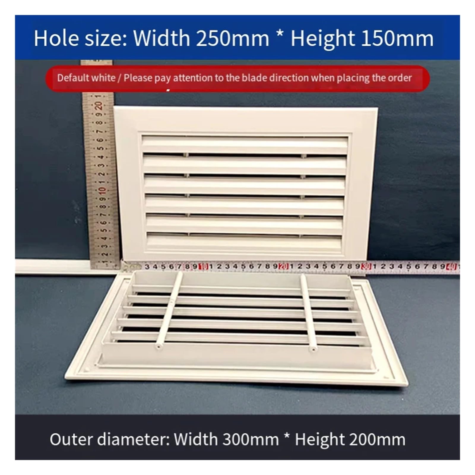 Griglia Aerazione Griglia di ventilazione in alluminio bianco
