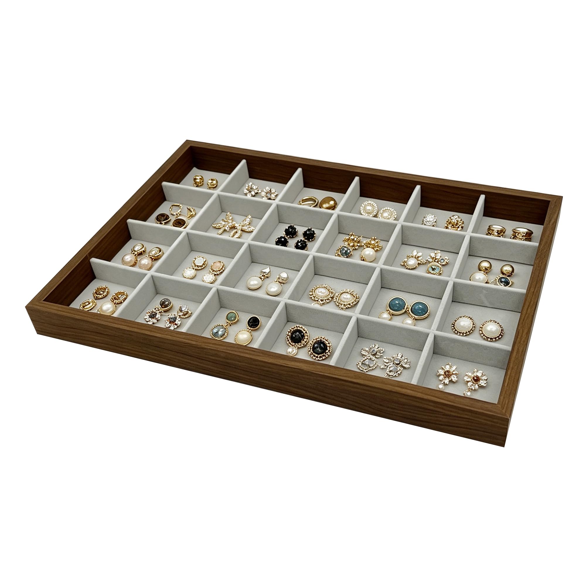 Boîte de présentation pour boucles d'oreilles sur votre coiffeuse lumineuse