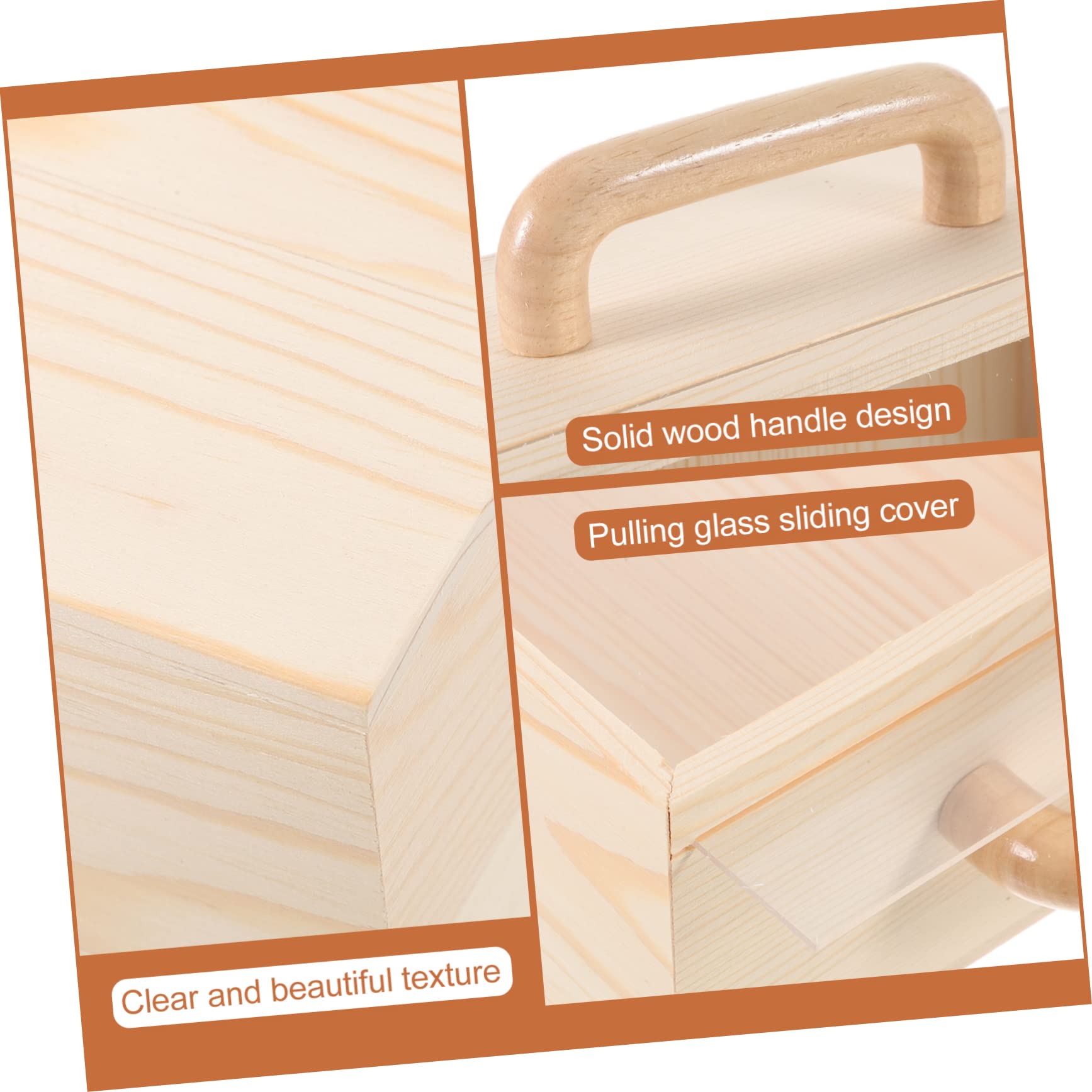 Anneome Caja De Madera Para De Boda Tapa Transparente Contenedor y Recuerdos Para De Invitados y De Honor