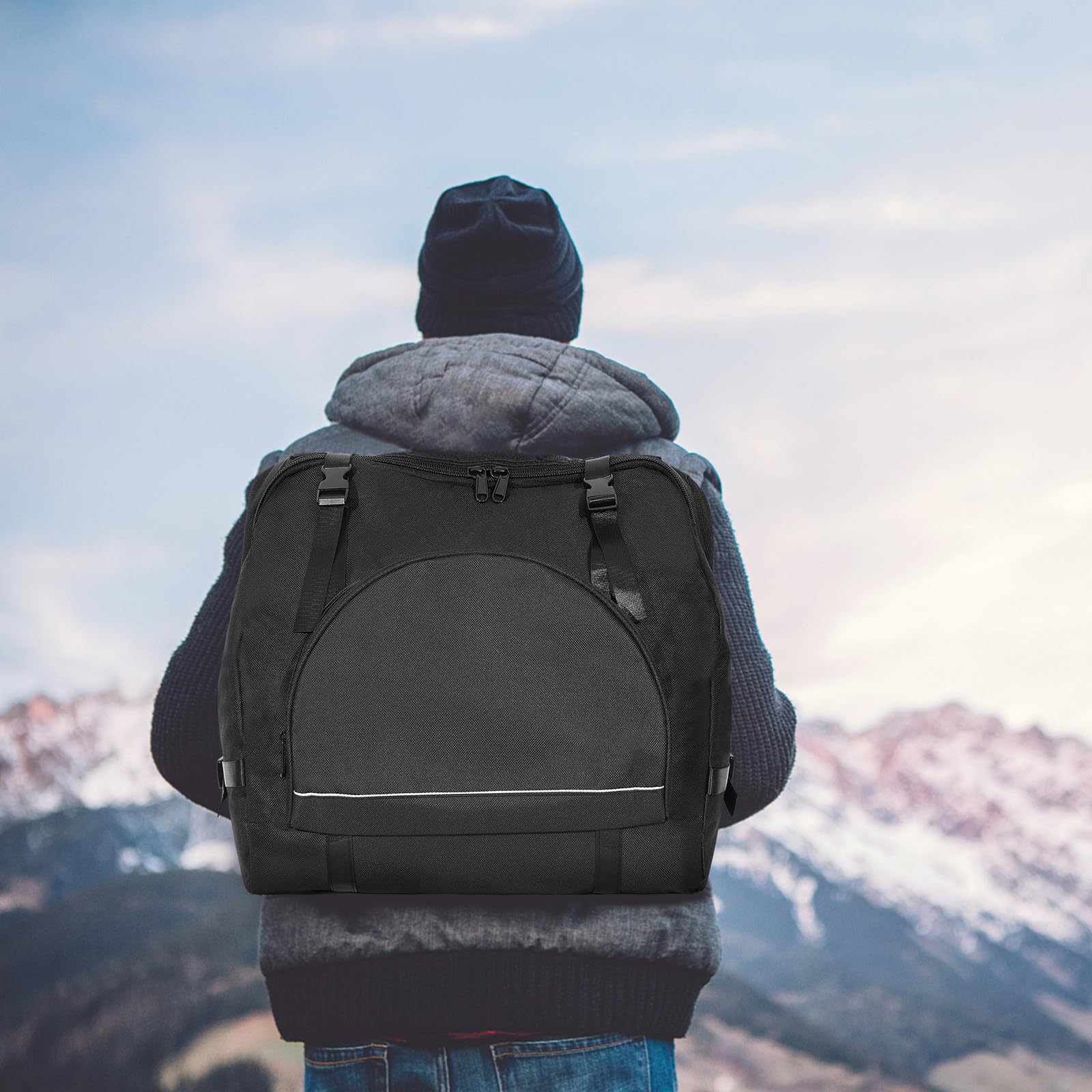 Borsa per Organetto Oxford Nero Spallacci Regolabili, Design Imbottito e Grande Capacità, per Scuole e Studi Musicali