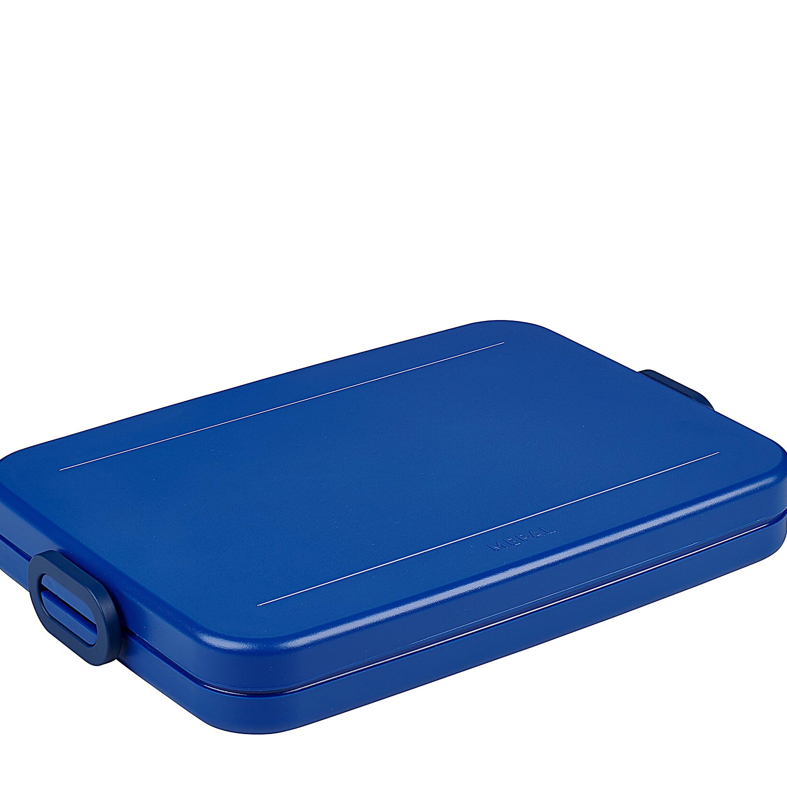 Mepal - Lunchbox Take A Break flach - Ideale Brotdose für Laptoptasche oder Rucksack - Flach geformte Essensbox für 2 Sandwiches oder 4 Scheiben Brot - 800 ml - Vivid Blue