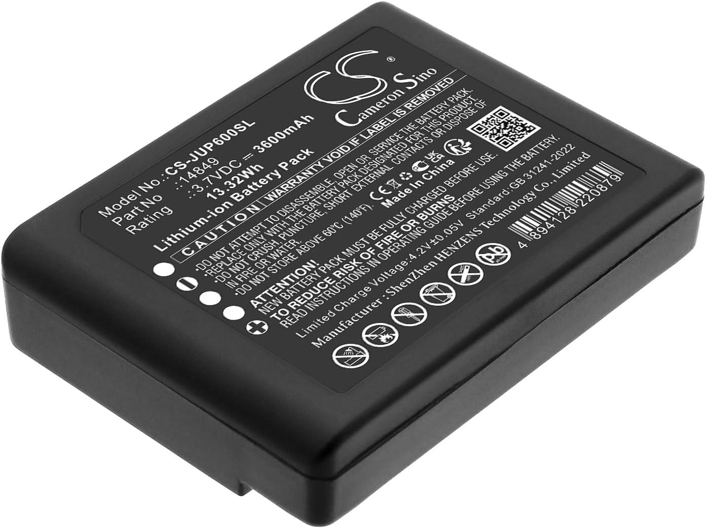 3600mAh Replacement Battery for Juniper Archer, Archer 2, Archer Field PC, Archer Handheld Field PC, Carlson Data Collectors, Mini, Surveyor, Surveyor Plus, TK6000, TK6000 Field PC, 14849