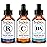 TruSkin Face Serum Trio - Hyaluronic Acid, Vitamin C & Retinol Serum for Face - Anti Aging Skin Care Set for Women - Skincare for Bright, Smooth, Hydrated & Firmer-Looking Skin, 1 fl oz, 3 Bottles