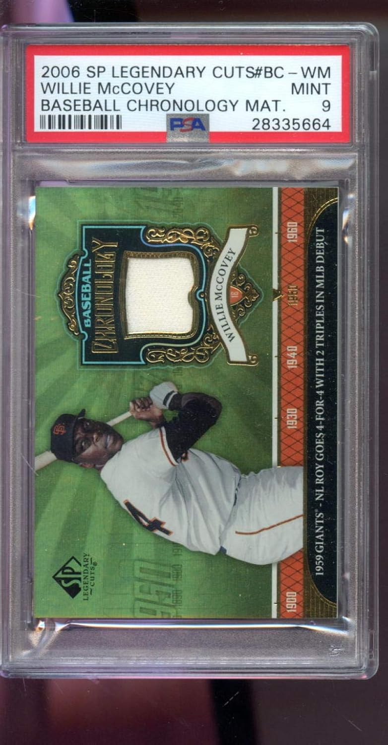 2006 Upper Deck UDC SP Legendary Cuts Chronology Willie McCovey Jersey Game-Used Game-Worn Baseball MLB Graded Card MINT PSA 9