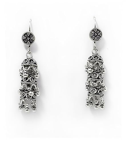 925 Sterling Silver Oxidised Jumkas.