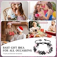 Vista 36 de Triple Protection Bracelet - for Protect & Balance - Energy Crystal Handmade Bracelets for Men Women Blue