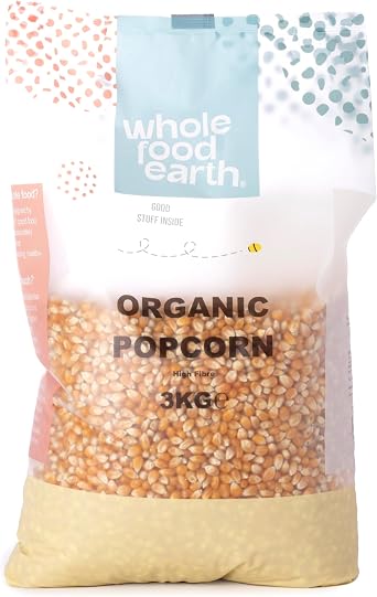 Wholefood Earth Organic Popping Corn   3kg | GMO Free | Vegan | High Fibre | Certified Organic