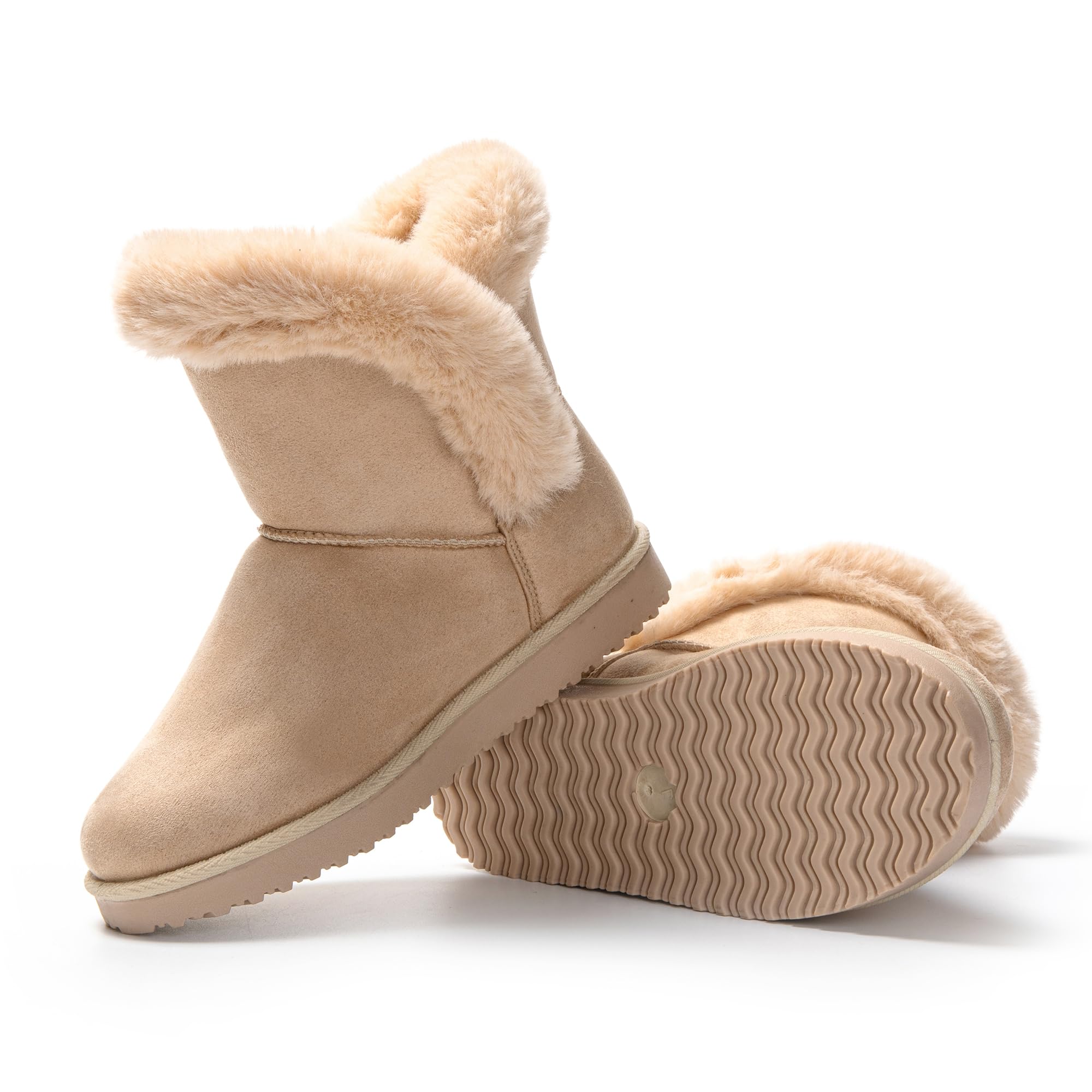 JOMIX Stivali Invernali da Donna Stivaletti Pelosi Classici Imbottita Pelliccia Sintetica Caldi Comodi e Leggeri