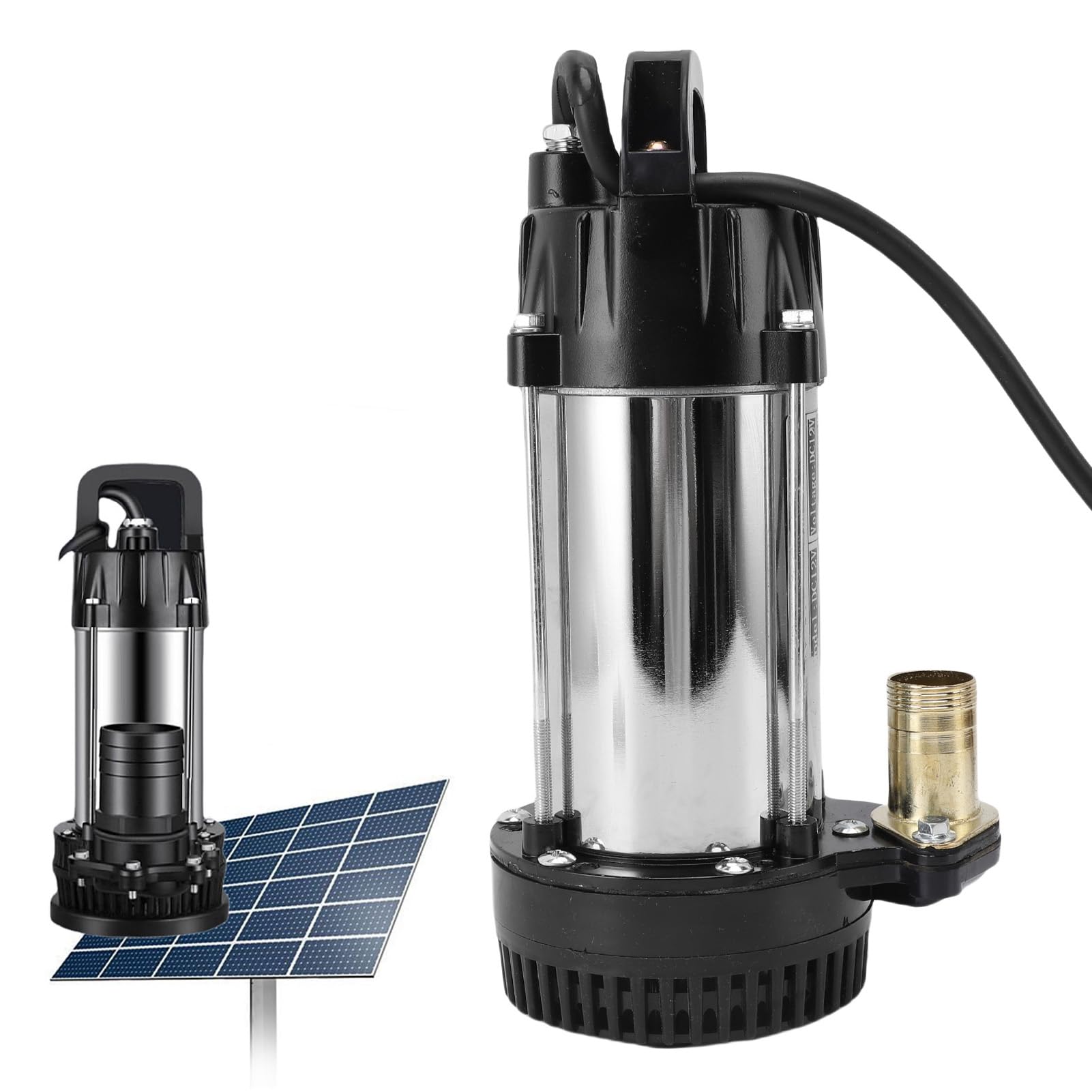 Pompa Sommergibile per Vasca da 300 W con Cavo da 2,5 M Portata 4 M³/h per Stagni Agricoli Industriali (DC12V)
