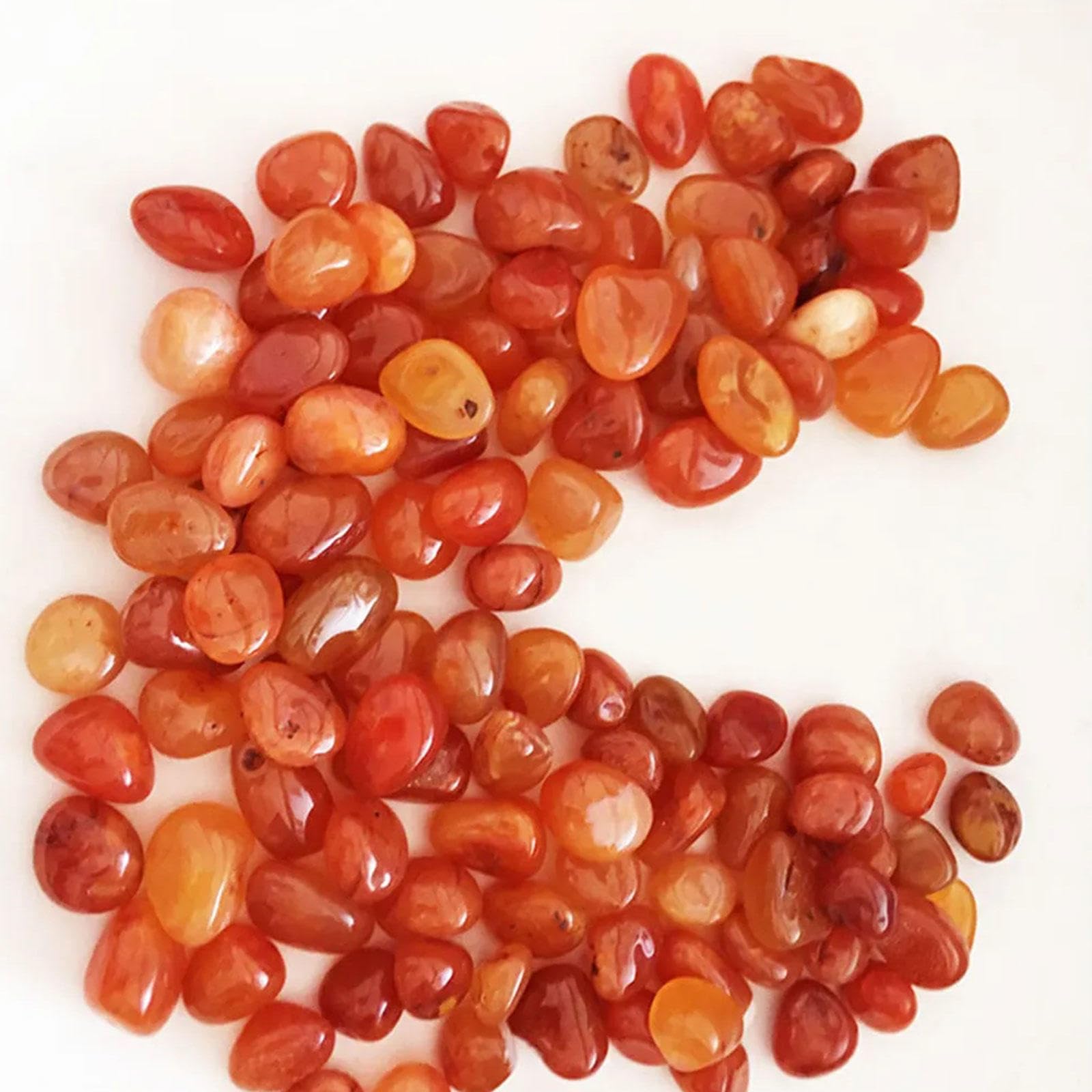 Juego de Piedras de Cristales Curativos de ágata Roja de 2,2 Libras y Cristales a Granel Caídos - Rocas Irregulares de 15 a 20 mm, Piedras Preciosas Naturales Pulidas