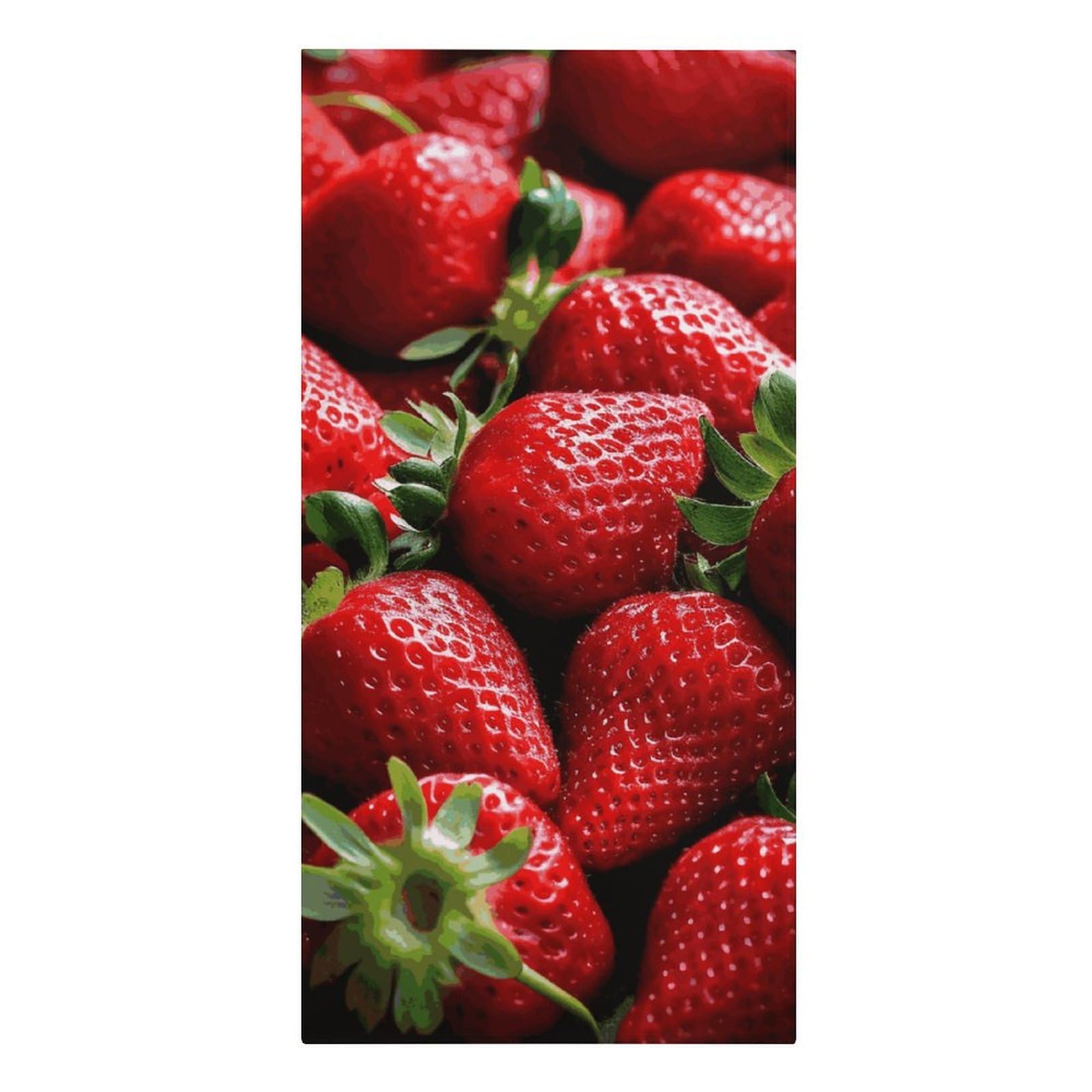 QMNLKH Fresh Strawberries Beach Towel for Women, Large Microfiber Pool Towel for Men, Absorbent Swim Towels for Home, Lightweight Bath Towels for Camping, Yoga, 30.3"x61.4"