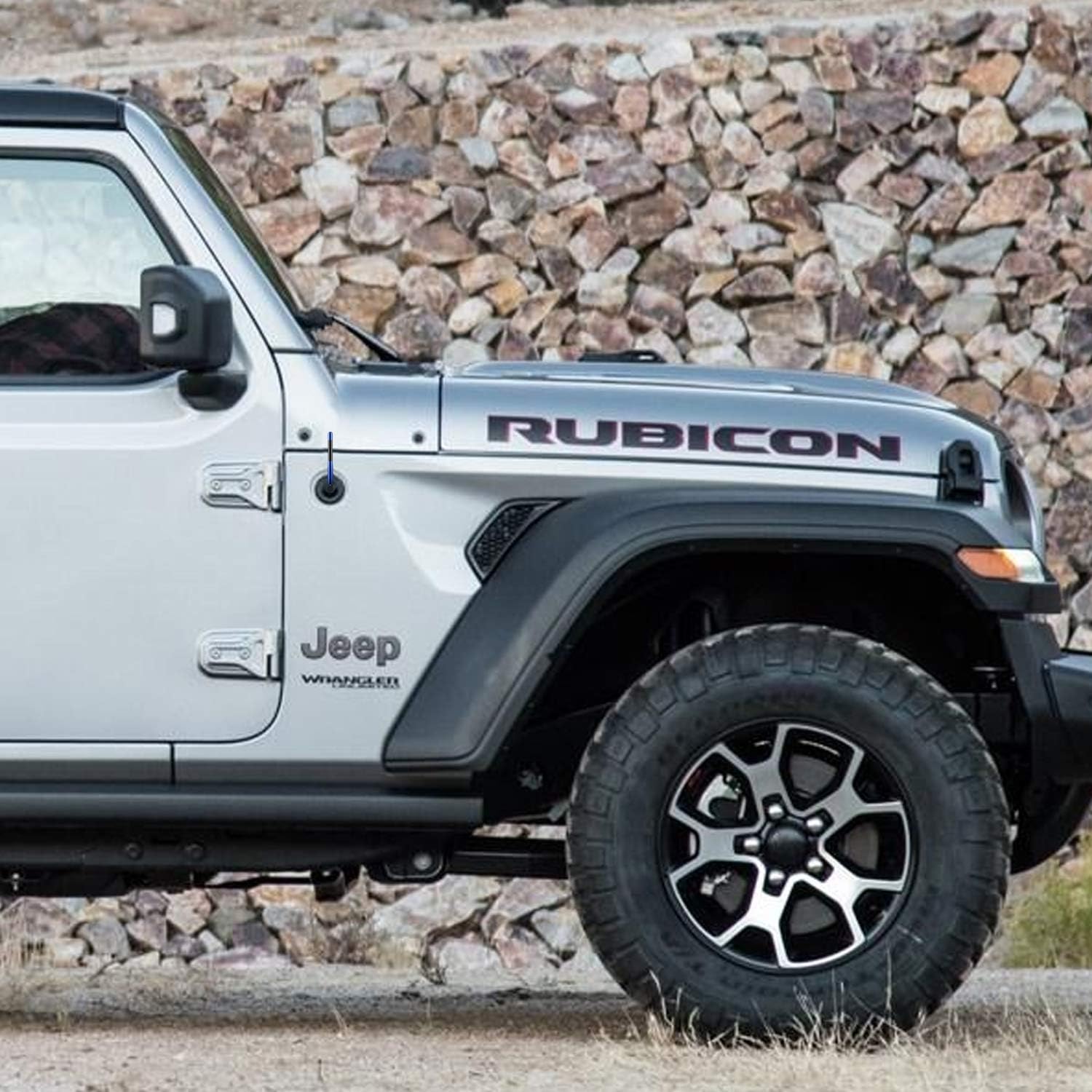 ONE250 Short Antenna, Compatible with Jeep Wrangler JK JKU JL JLU Rubicon Sahara Gladiator Renegade Compass Cherokee (2007-2024) - Designed for Optimized FM/AM Reception (Blue)