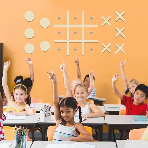 Miniatura 5 de Juego magnético de pared de Tic Tac Toe, decoración de sala de juegos, juego de fiesta interior para niños y adultos, calcomanías de pared modernas