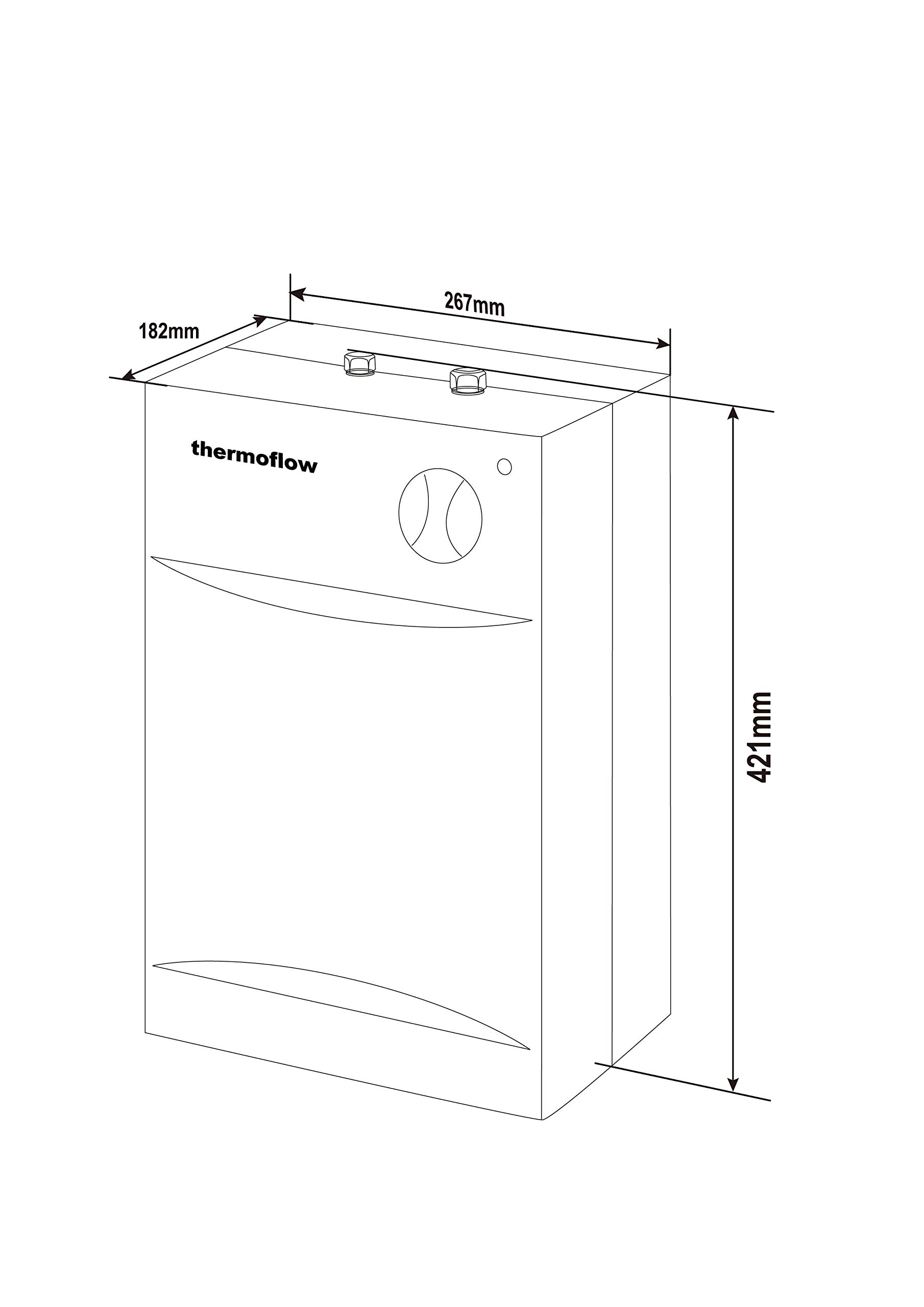 Thermoflow Ballon sous évier 5 litres robinetterie basse pression inox blanc UT5SETOVALISPRO