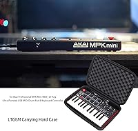 Vista 7 de LTGEM - Funda compatible con Akai Professional MPK Mini MK3/MPK Mini Play MK3 MK3 25 teclas USB MIDI controlador de teclado, negro (solo funda)