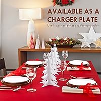 Vista 5 de Rtteri - 12 piezas de platos redondos de acacia para cena, bandeja de madera, plato para cargadores redondos de madera para sándwiches, bocadillos