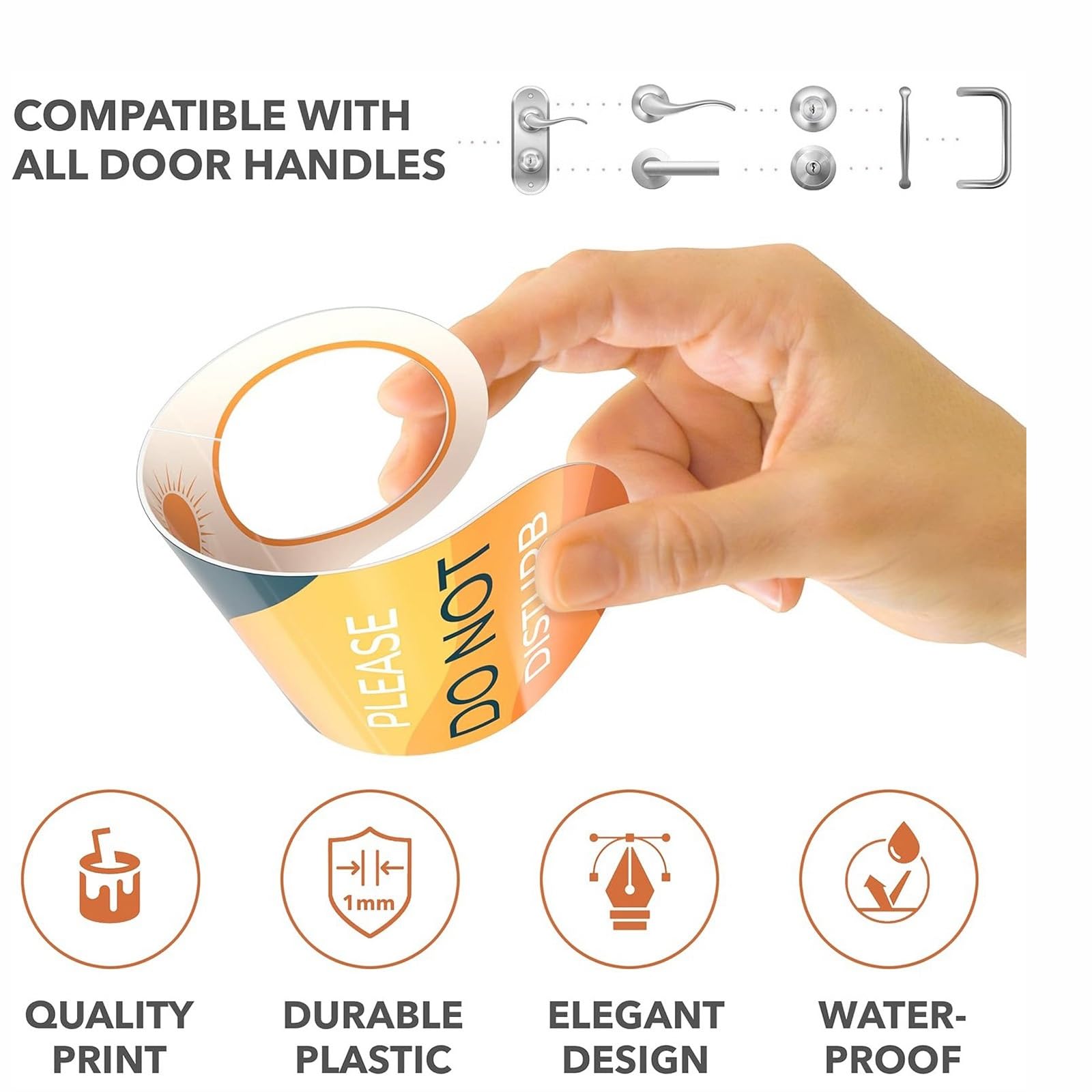 Diseño de negocios No molestar y bienvenido, por favor llame a la puerta, cartel for colgar, doble cara, ideal for oficinas, hogar, clínica, dormitorio, sesión de reuniones(500 pack)