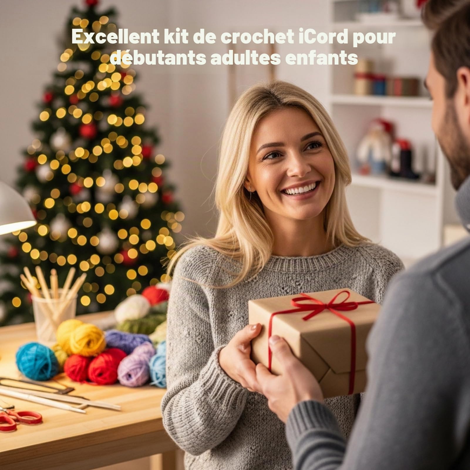Caydo iCord Maker Kit pour les débutants, 92pcs i-Cord tricot Set pour bricolage artisanat faire, tricoter rapidement iCord avec la Machine à tricoter iCord créer de joliment artisanat