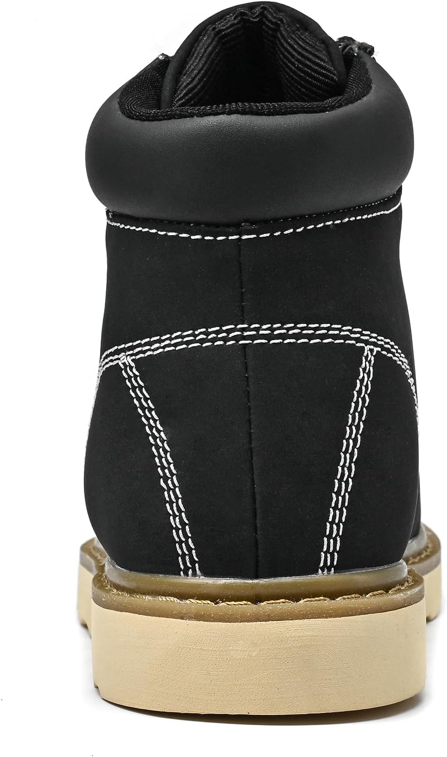 MENS Work Boot High-tops Slip Resistant Protective Leather Shoes Outdoor Sports Fluffing Warm Shoes In Winter Cotton-padded Shose. - Image 3