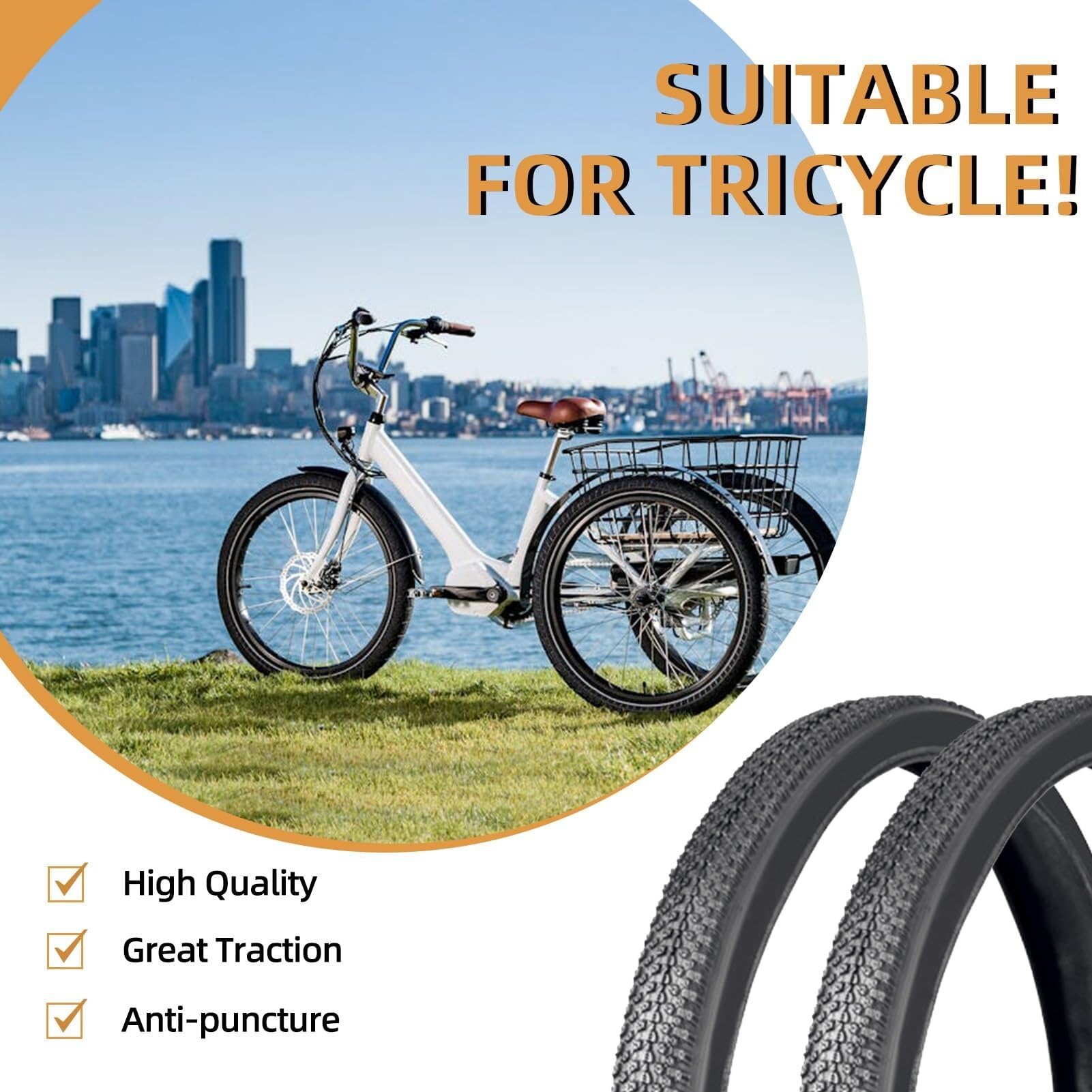 2PCS 27,5X2,10/52-584 Pulgadas Neumáticos Y Cámaras para Bicicletas De Gravel con Palancas 27,5 2,10/52-584 Pulgadas 60 TPI A Prueba De Pinchazos Juego De Recambio Neumáticos