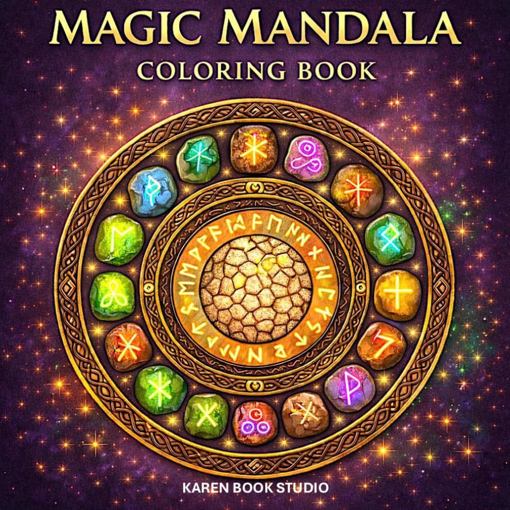 MAGIC MANDALA COLORING BOOK: A Relaxing Journey Through Magic and Mystical 50 Mandalas for Adults and Kids (Mandala Coloring Collection)