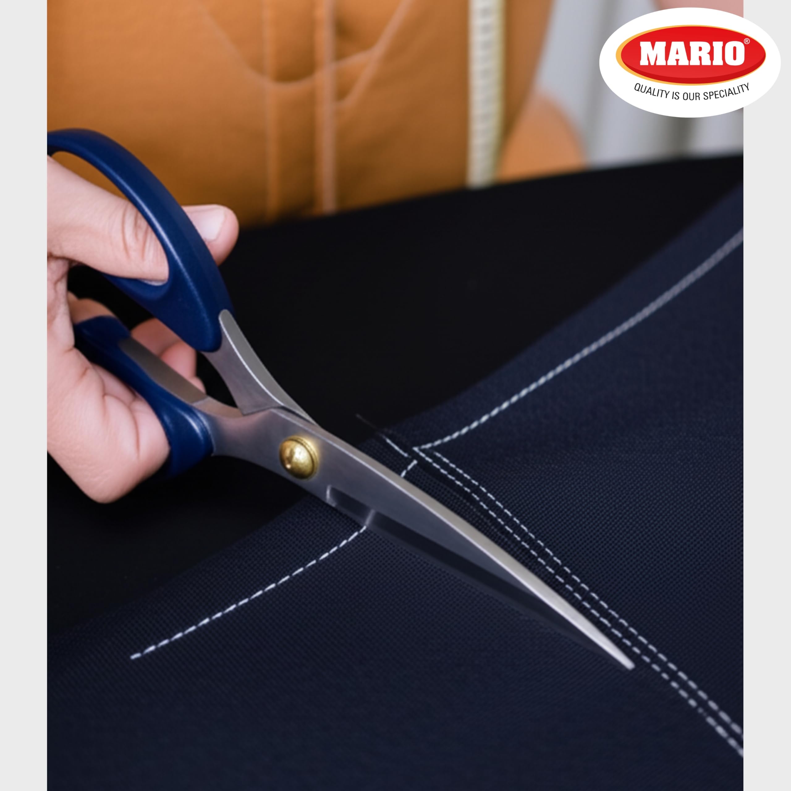 Mario Tailoring Scissors – Multipurpose Stainless Steel Cutting Scissors – Sharp Blade with Comfortable Grip – Ideal for Sewing, Fabric & Craft – MS 72 - Image 5 thumbnail