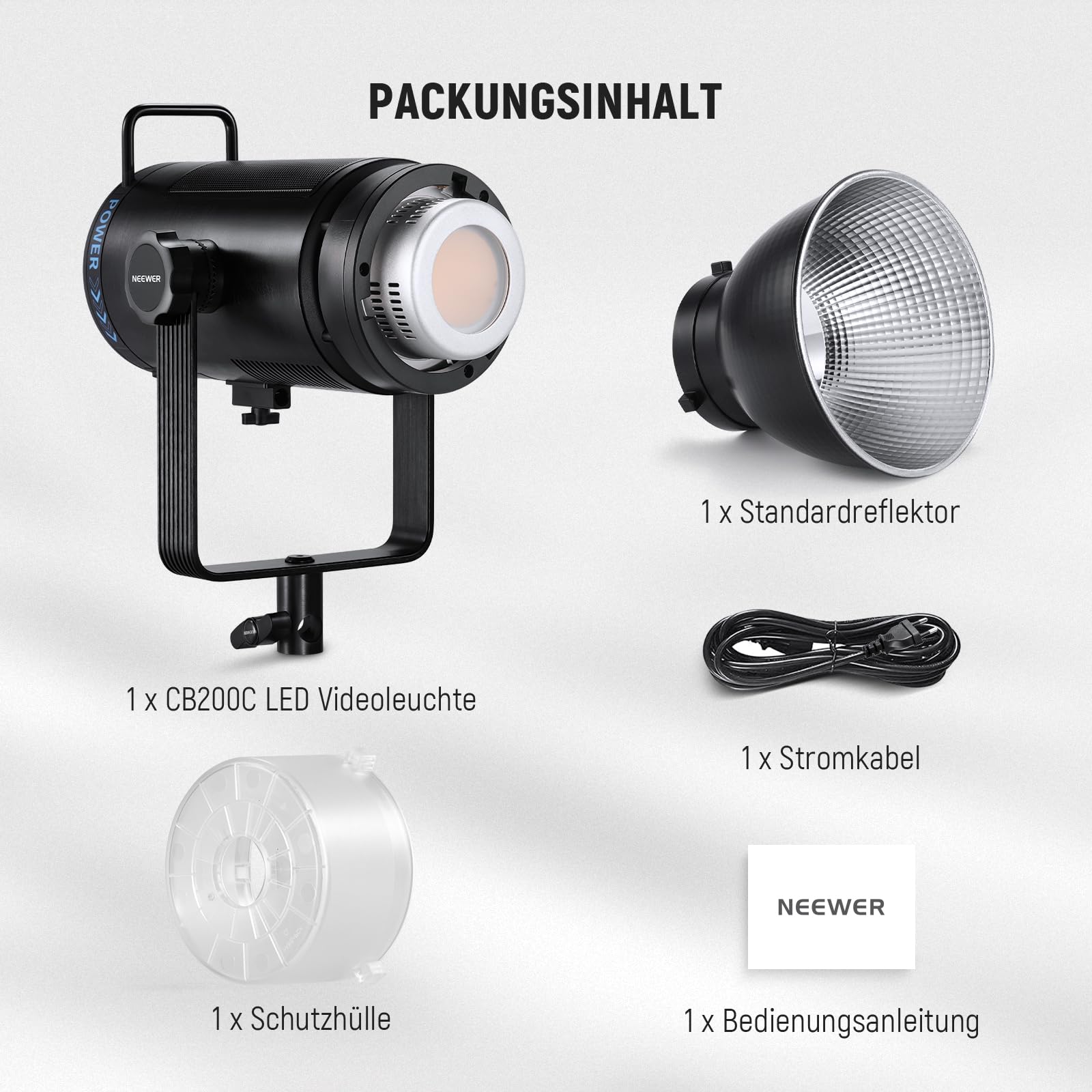 Neewer CB200C 200W RGBWW COB LED Video Licht – Bild 9