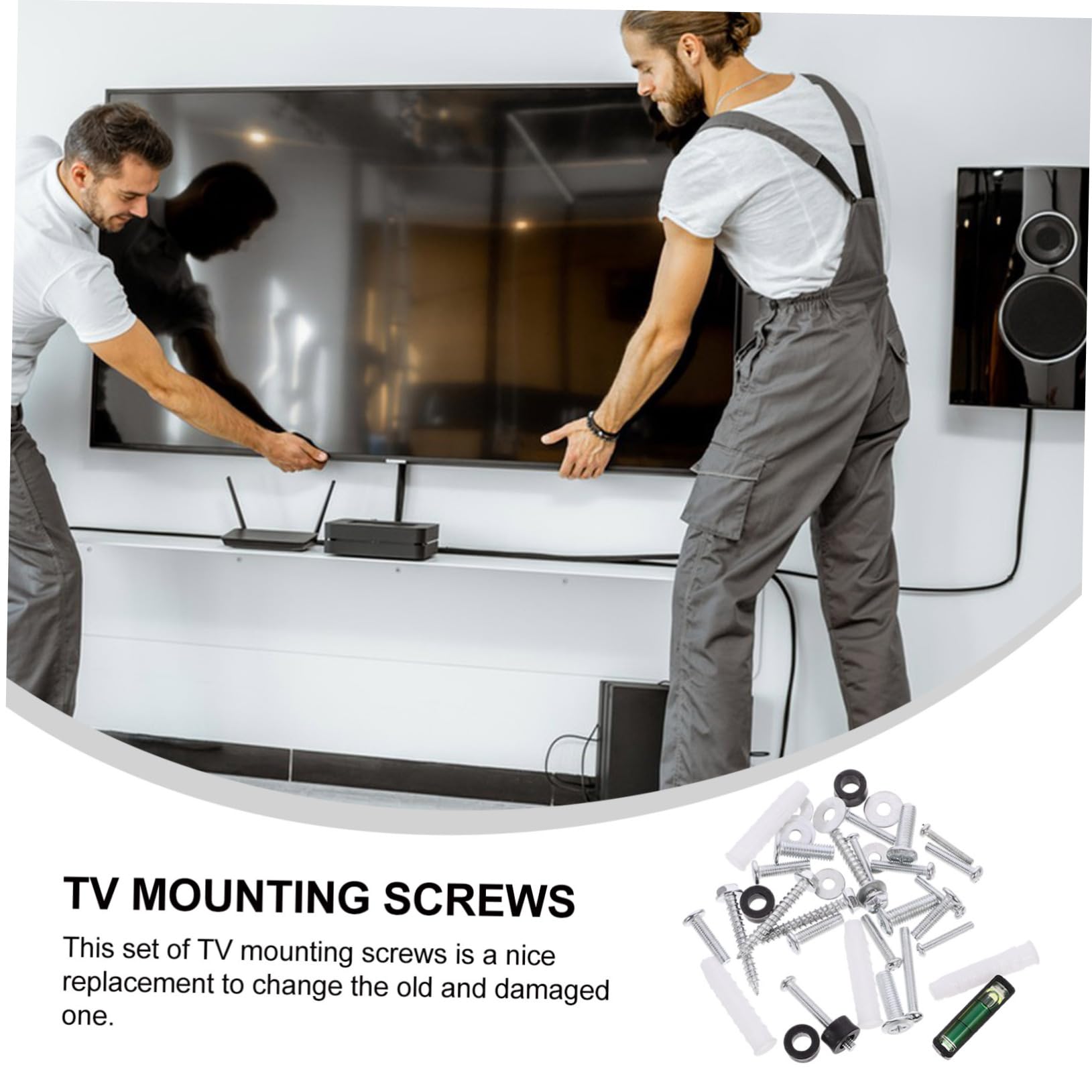 5 Set Di Viti Di Montaggio Per Supporto Tv Kit Di Fissaggio Per Montaggio Sottile Kit Di Montaggio A Parete Kit Di Montaggio Per Impieghi Gravosi Kit Di Viti Viti Materiali