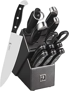 Henckels International Statement Series 13 Piece Knife Block Set - with Shears, Steak Knives, Sharpening Steel and More - Made with German Stainless Steel