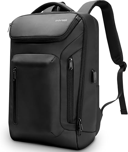 HOMIEE Business Smart - Mochila para portátiles de 15.6 pulgadas, mochila de viaje impermeable de 30 L, bolsa de transporte delgada y duradera con