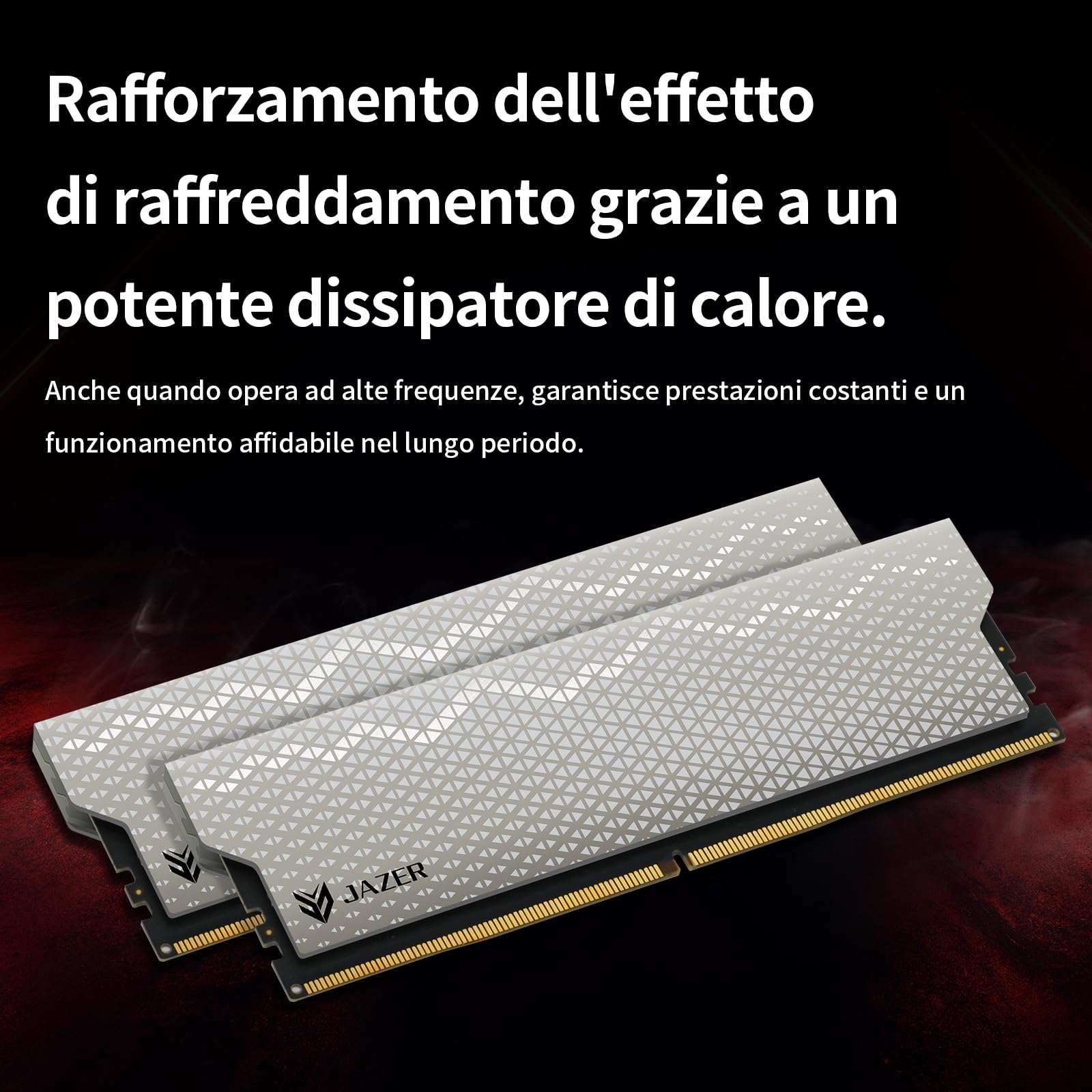 JAZER RAM DDR5 32GB Kit (2 x 16GB) 6000MHz CL36, Memoria Desktop per PC da Gioco, DIMM 288-Pins 1.35V