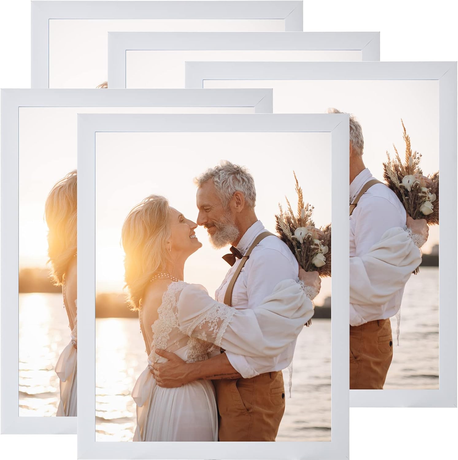 8x10 Picture Frames for Wall and Tabletop Dispaly, White 8 by 10 Frames