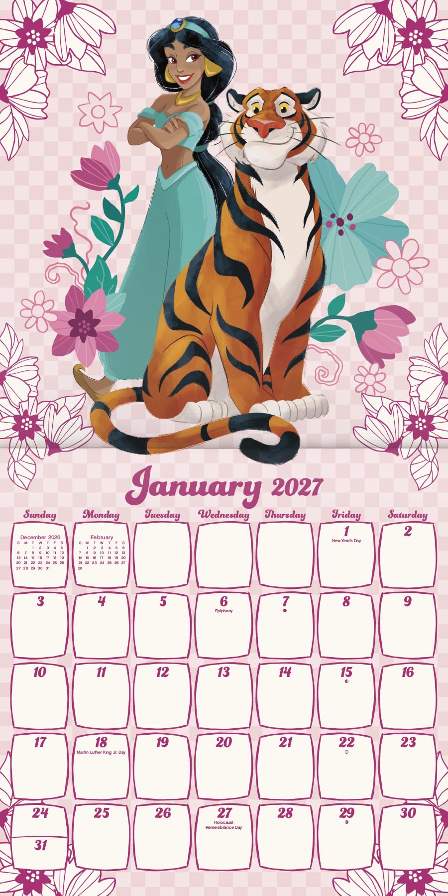 2027 Disney Princess Wall Calendar
