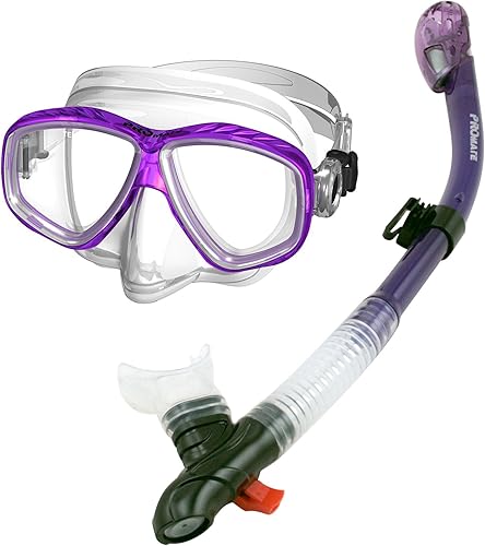 Miniatura 9 de Promate Máscara de purga de snorkel y conjunto combinado de snorkel seco (SCS0096) Verde No Rx,Todo Negro No Rx,Negro No Rx,Claro No Rx,Rosa No
