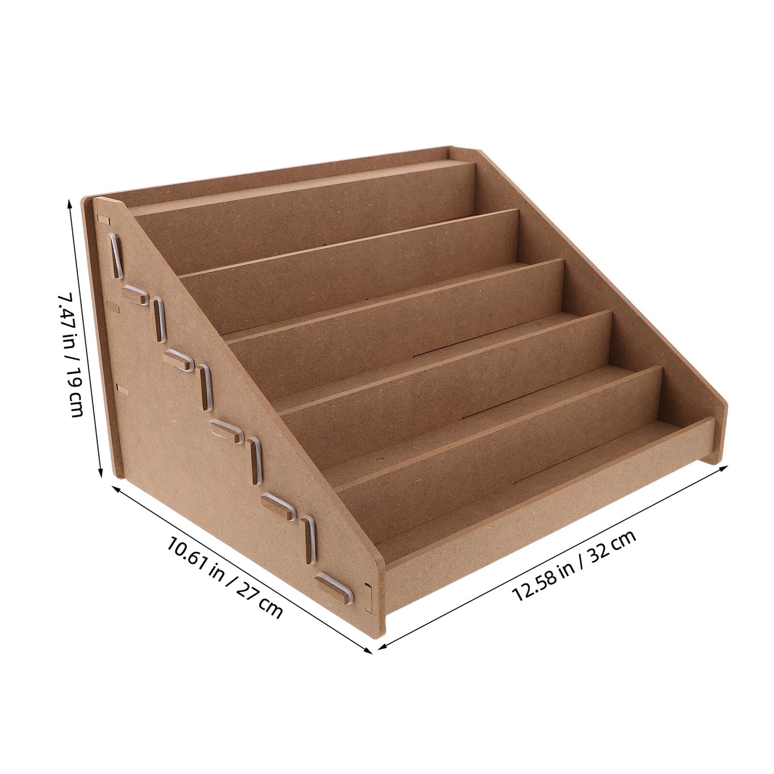 Paint Rack Organizer Wood Storage Stand for Pigment Bottles And Painting Tools Versatile Craft Supply Holder for Home Studio And Workshop Use